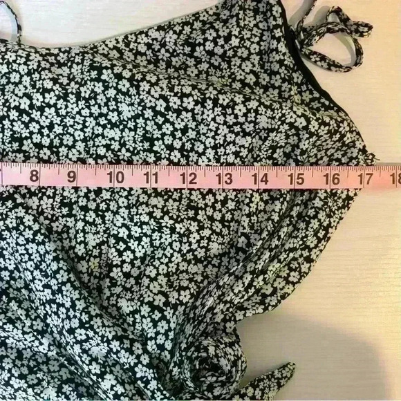 NWT Boutique Black and White Floral Midi Dress whimsigoth - Picture 16 of 16